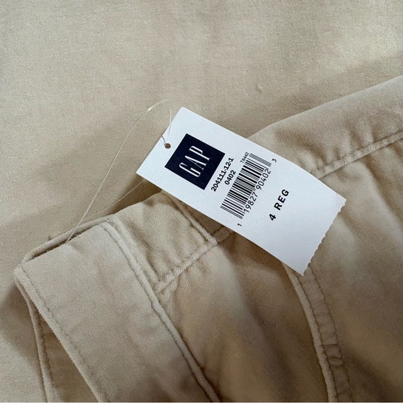 GAP Low Rise Bootcut Suede-Like Pants Cream Size 4R NWT - Picture 8 of 8